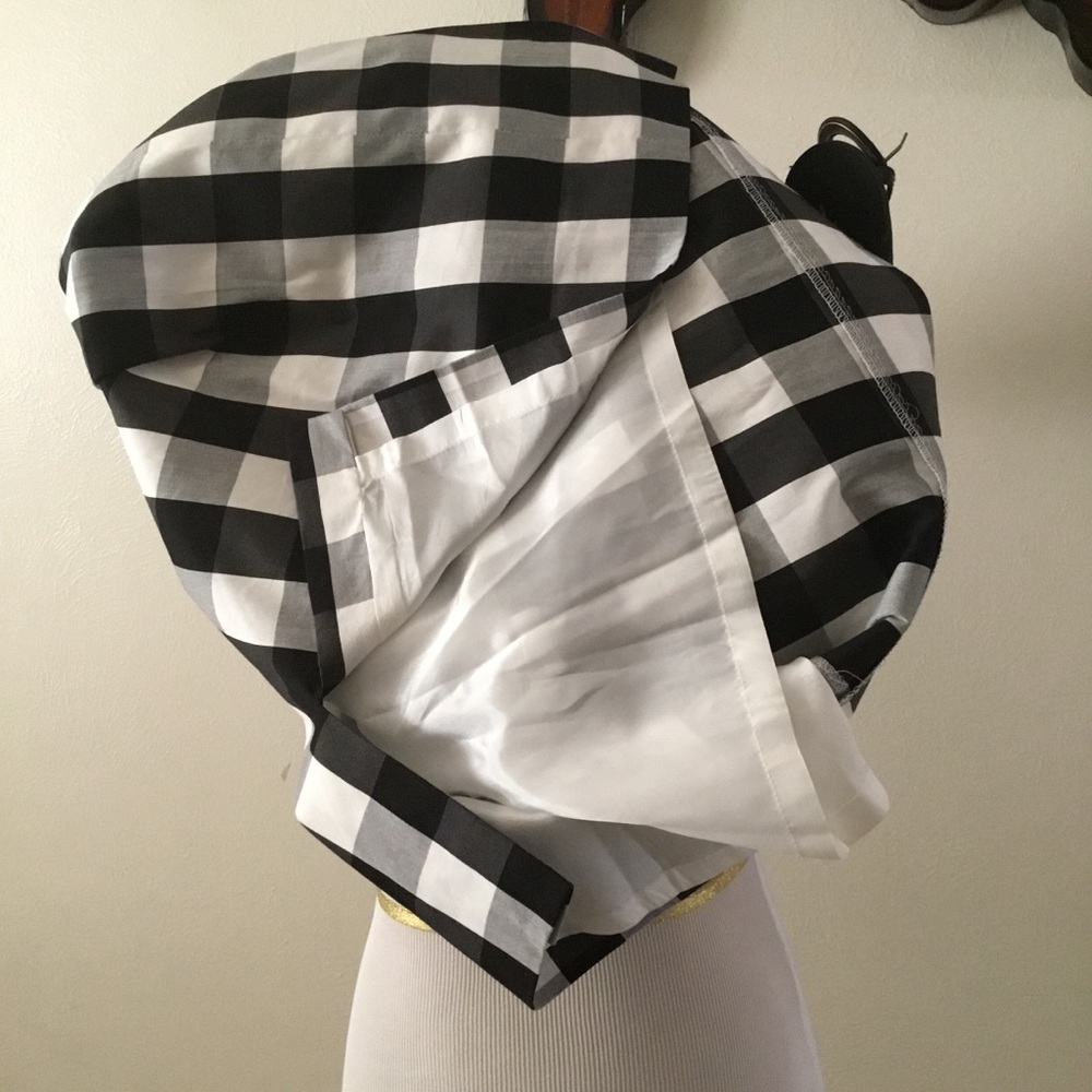 🌹HOST PICK🌹ANTONIO MELANI Black and White Plaid lined Mini Dress/ NWOT/ SZ 8 - Picture 8 of 11